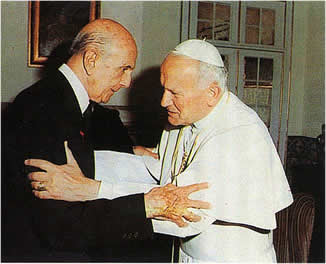 البابا يوحنا بولس الثاني وأومبرتو الثاني دي ساڤوا
